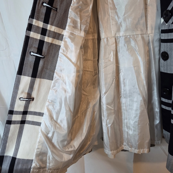 Sandro Women's Black White Plaid Fitted Lined Sportswear Jacket Size M - Picture 9 of 15